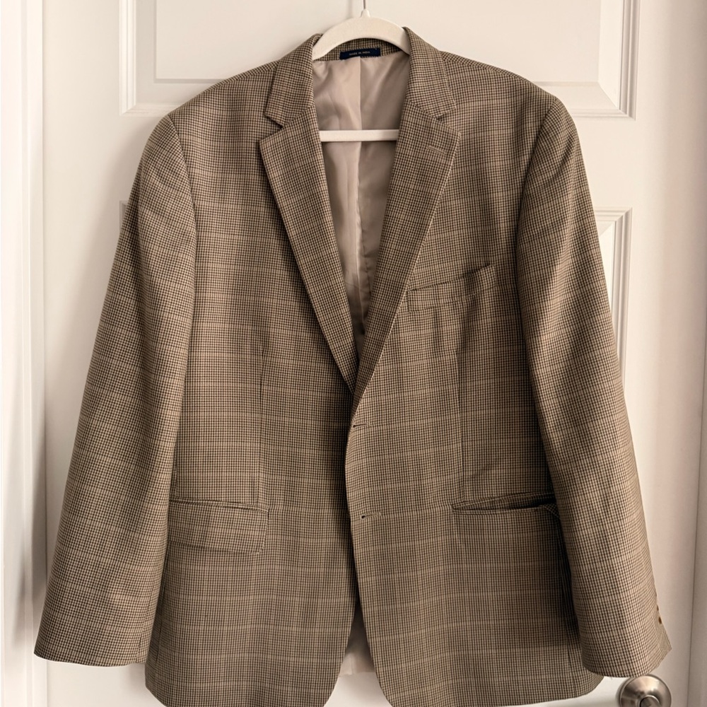 Club Room Tan Plaid Blazer